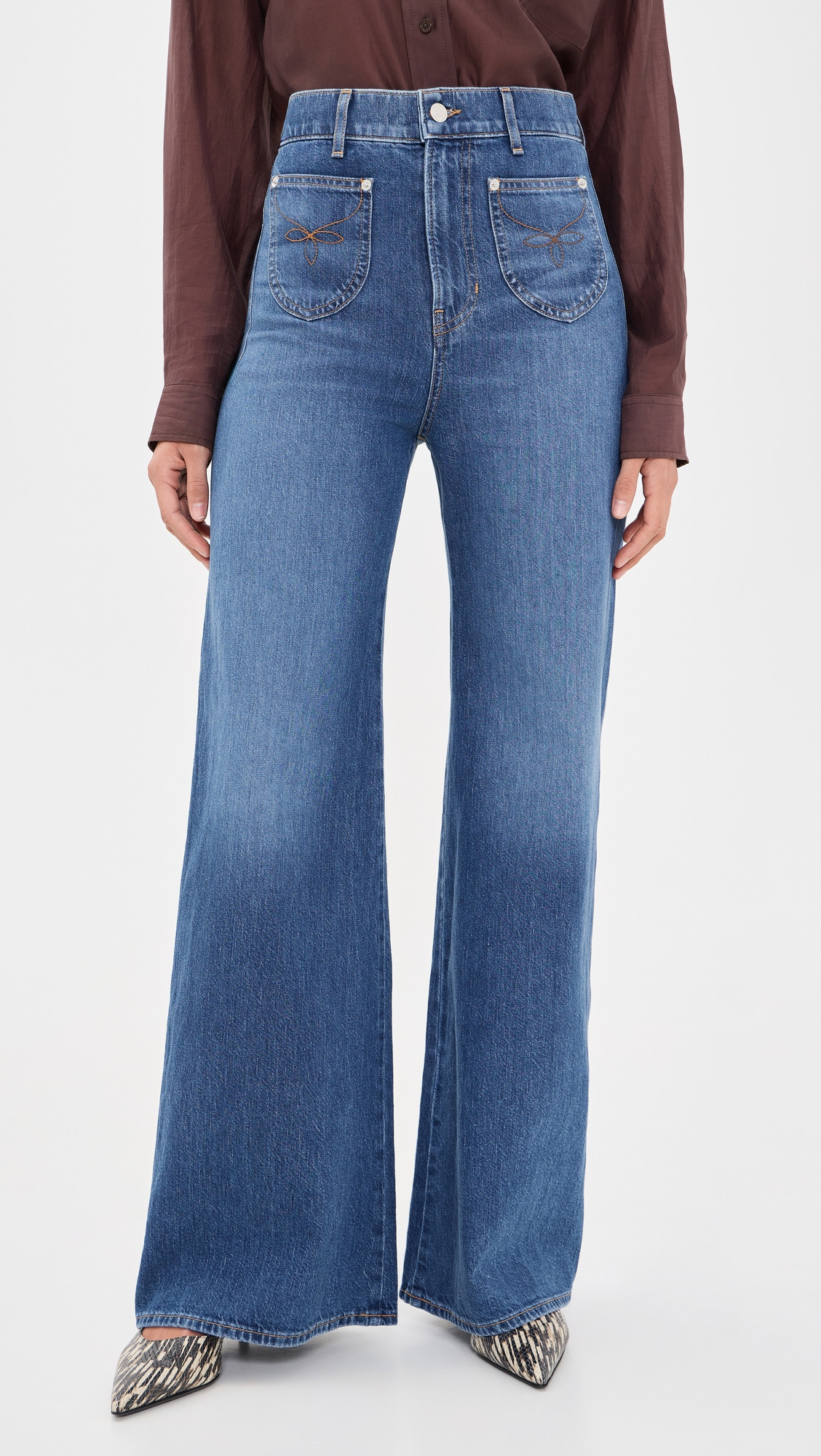 Veronica Beard Jean Grant Western Stitch Jeans Wanderer 25 | Shopbop