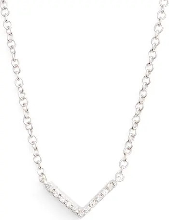 Mini Chevron Diamond Pendant Necklace | Nordstrom