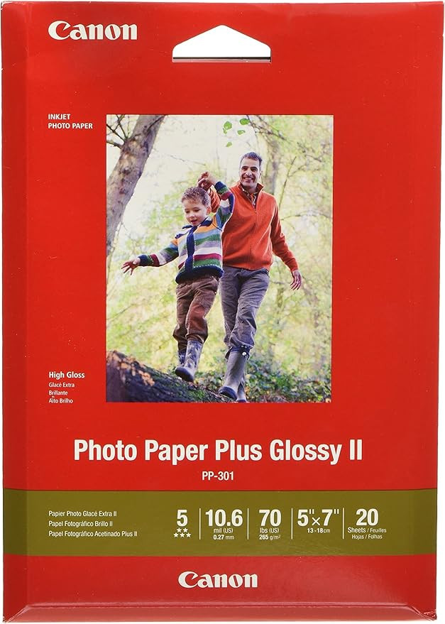 CanonInk 1432C002 Photo Paper Plus Glossy II 5" x 7" 20 Sheets | Amazon (US)