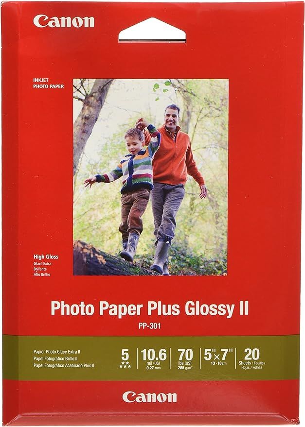 CanonInk 1432C002 Photo Paper Plus Glossy II 5" x 7" 20 Sheets | Amazon (US)