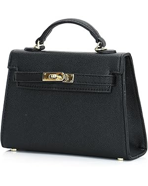 Women's Small Top Handle Satchel with Detachable Strap Ladies Designer Leather Crossbody Bag (A-B... | Amazon (US)