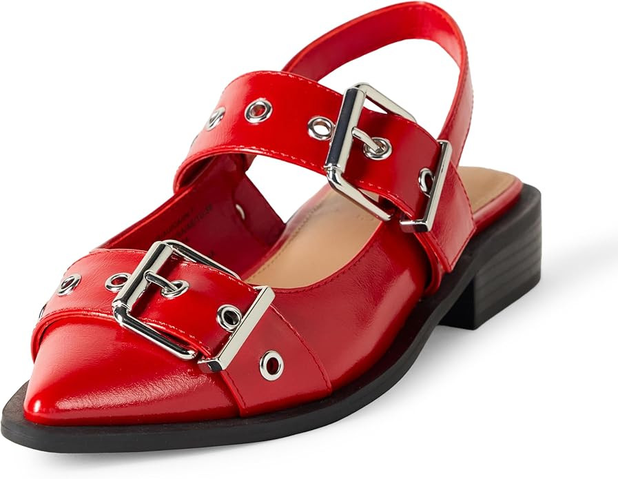 The Drop Women's Evie Moto Pointed Toe Flat | Amazon (US)