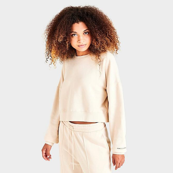 Women's Pink Soda Sport Tuluca Crop Crewneck Sweatshirt | Finish Line (US)