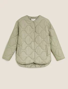 Per Una  Padded Collarless Puffer Jacket  Product code: T534239U | Marks & Spencer (UK)