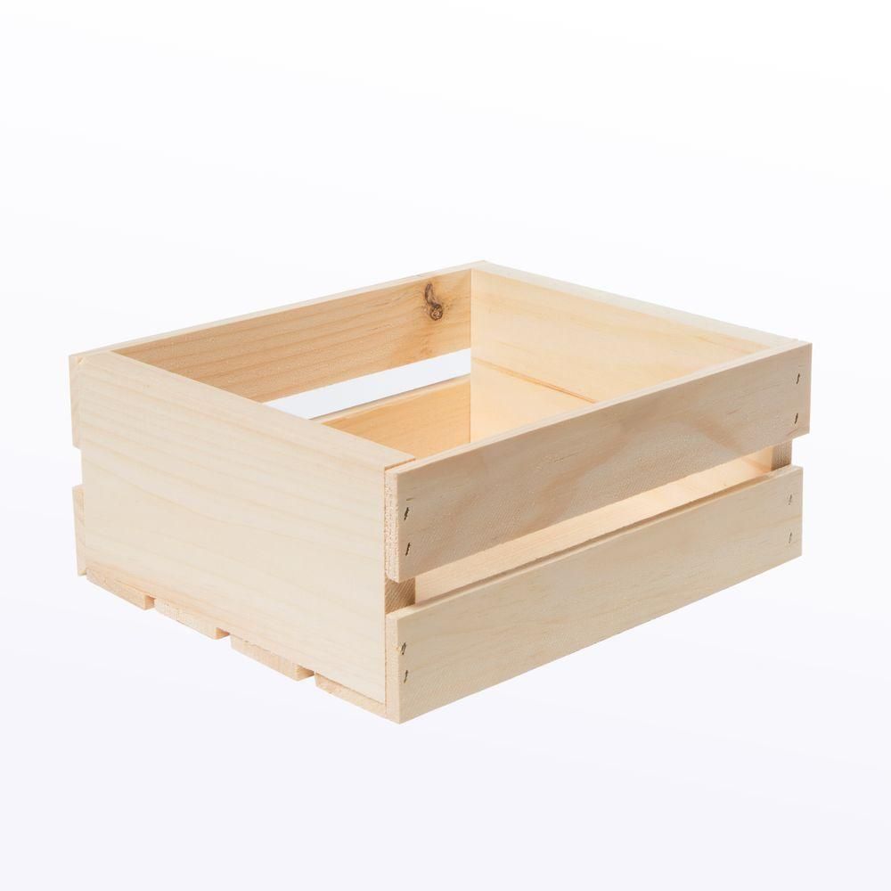 Crates & Pallet Crates and Pallet 11.75 in. x 9.5 in. x 4.75 in. Small Wood Crate-94613 - The Home D | Home Depot