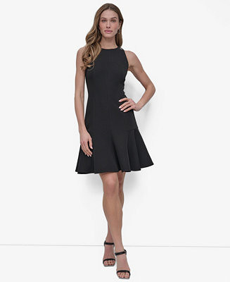 Women's Sleeveless Crewneck Fit & Flare Dress | Macy's