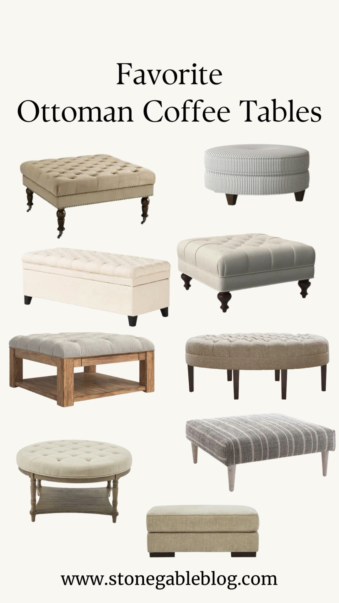 Favorite Ottoman Coffee Tables

#LTKVideo #LTKHome #LTKOver40
