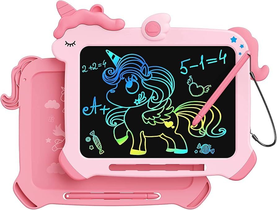 LCD Writing Tablet for Kids, Unicorn Colorful Screen Doodle Board, Erasable Electronic Drawing Pa... | Amazon (US)