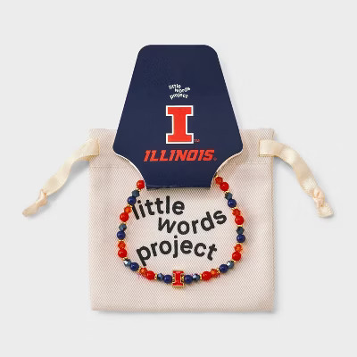 Little Words Project University of Illinois Stacker Beaded Bracelet - Orange/Navy | Target