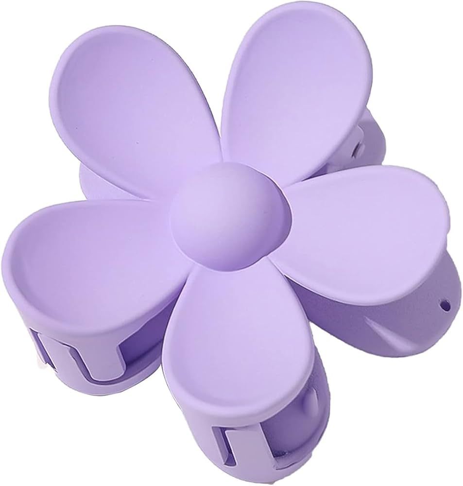 1Pc Purple Hair Claw Clips Flower Shaped Plastic Jaw Clips Anti-scratch Smell-less Useful Hold Ti... | Amazon (US)