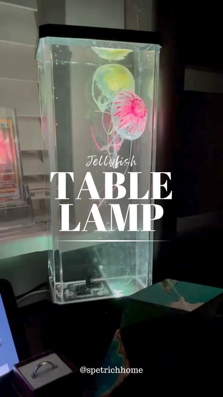 This electric Jellyfish table lamp is so cool! It changes colors and the jellyfish look realistic. Such a fun addition to our boy’s bedroom!

On sale now 🎉

#nightlight #children #homedecor #giftidea #aquarium 

#LTKsalealert #LTKfamily #LTKhome