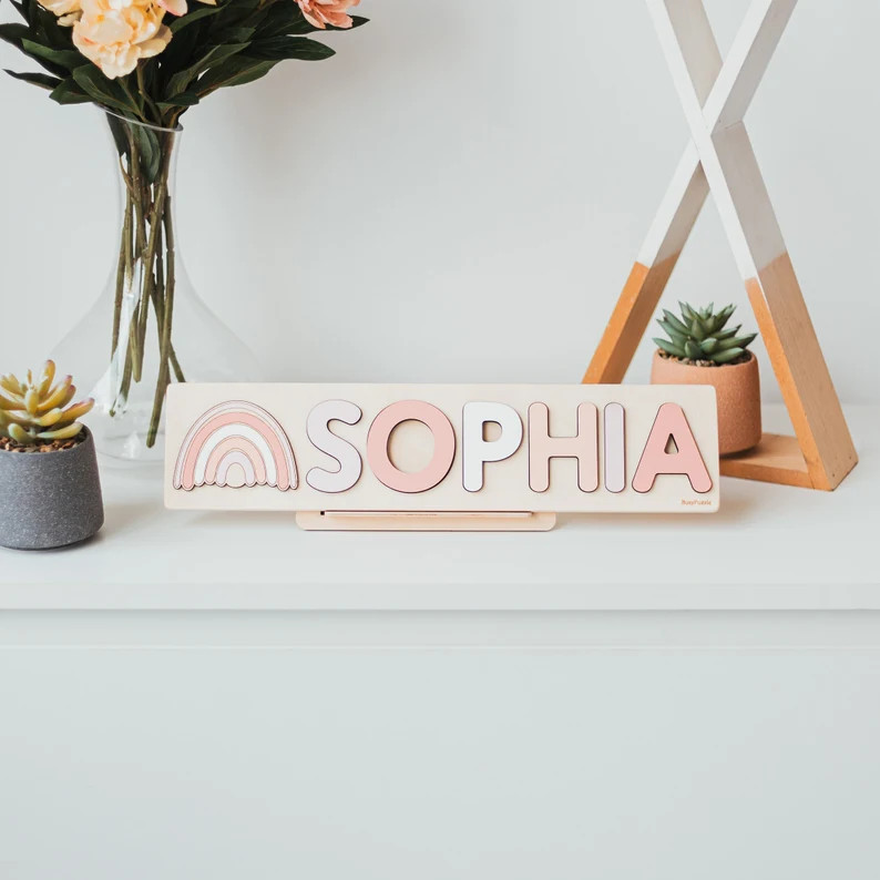 Personalized Name Puzzle With Pegs New Baby Gift Wooden | Etsy | Etsy (AU)