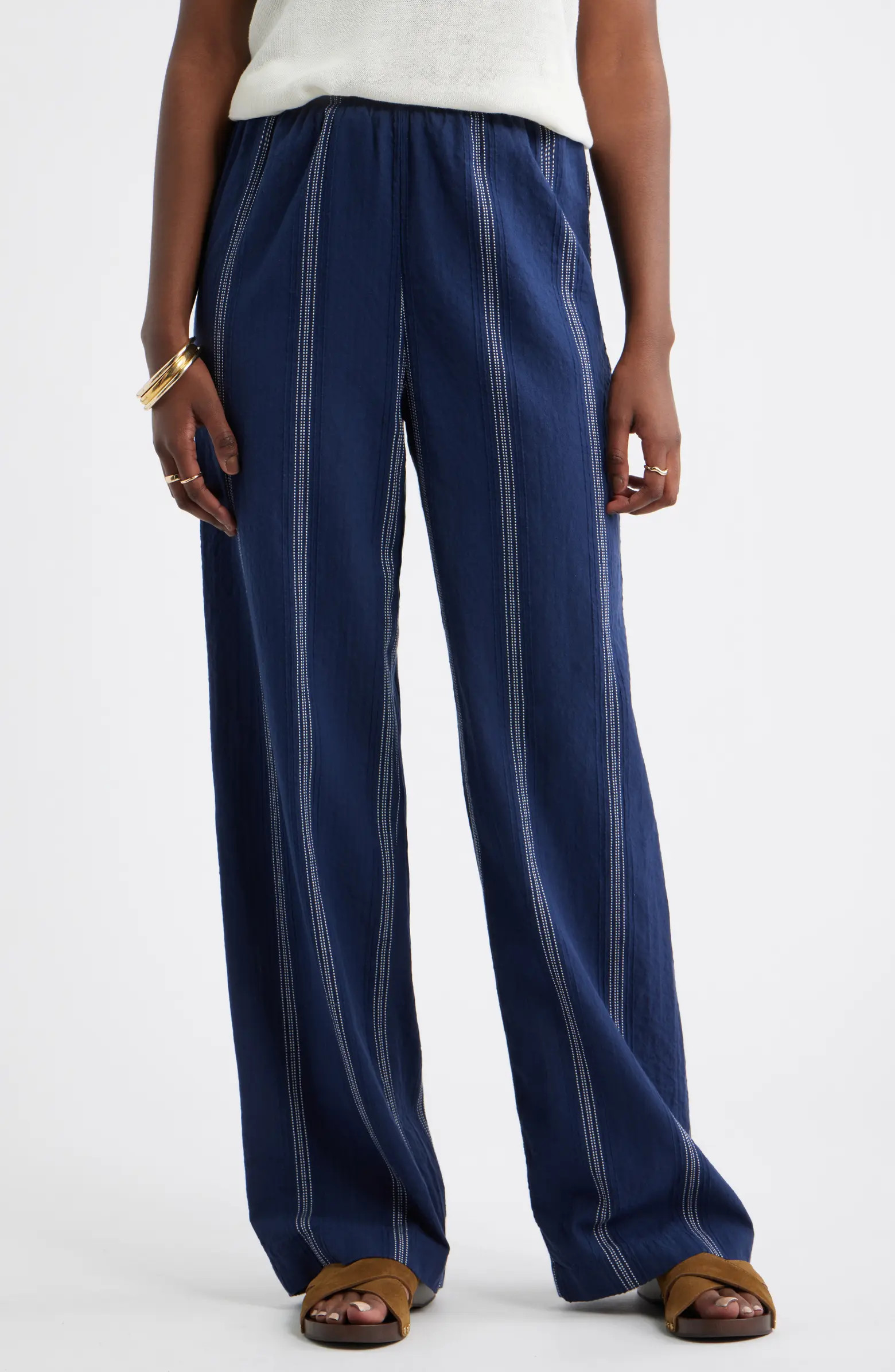 Cotton Blend Dobby Pull-On Pants | Nordstrom