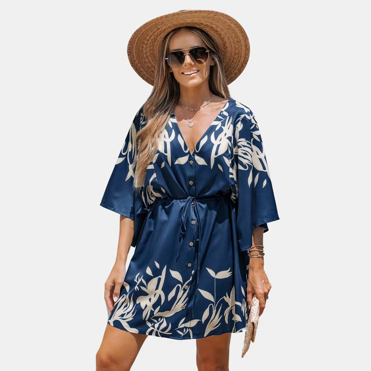 Women's Dolman Sleeve Loose Drawstring Dress - Cupshe | Target