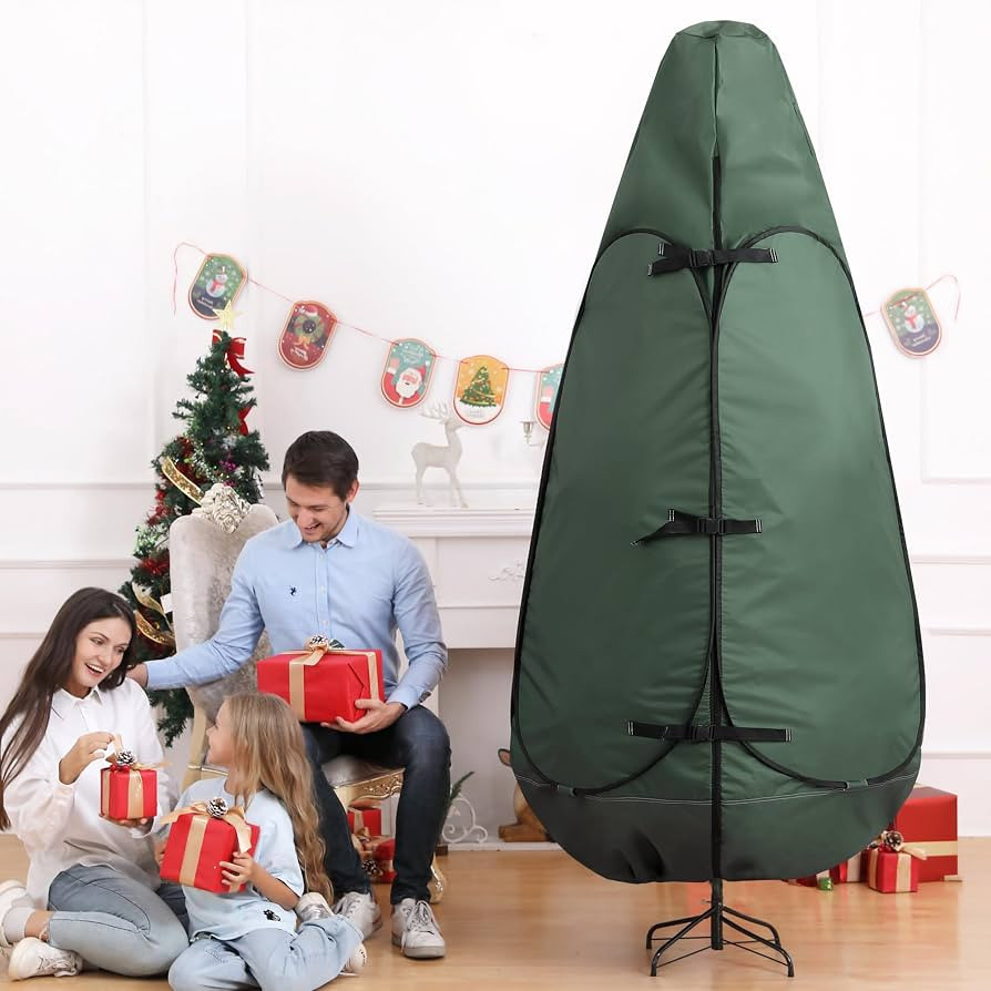 Upright Christmas Tree Storage Bag - 9 ft Green, Fits 8-10 ft Trees | Amazon (US)