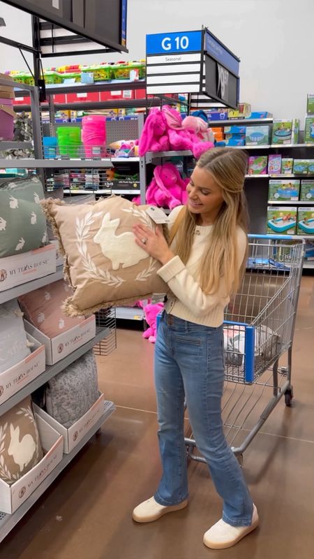 Easter pillows are in store! Click the links below to see if your local Walmart has them! The other two items seen here were in the “dollar shop” section so I can’t link them.

#LTKfindsunder50 #LTKSeasonal #LTKhome