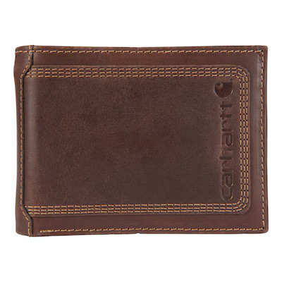 Carhartt 4.5" x 3.5" x 1" Brown Leather Softshell Wallet | Lowe's
