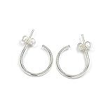 Small Silver Hoop Earrings, Silver Hoops, Sterling Silver Hoops, Silver Minimalist Earrings, Simple  | Amazon (US)