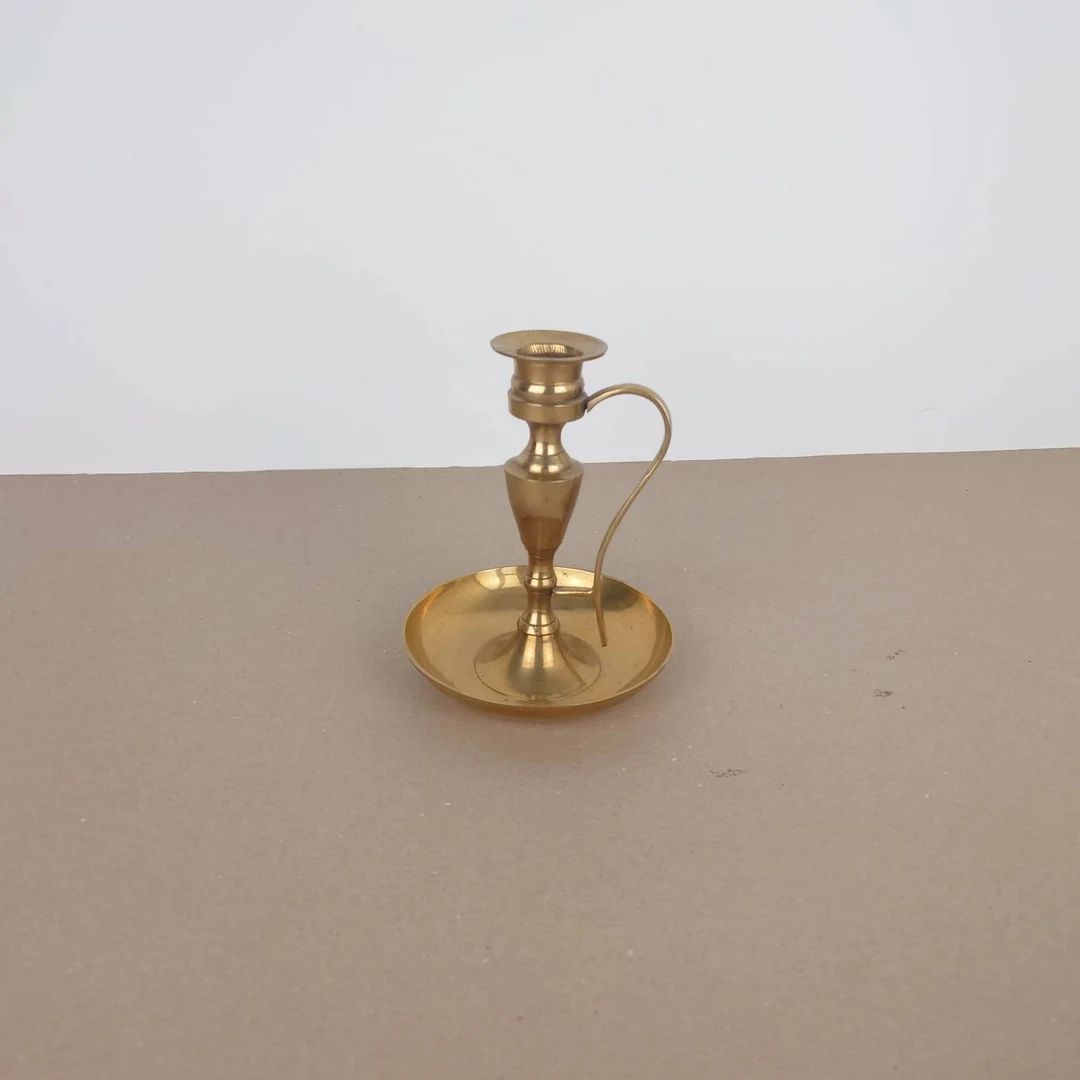 Brass vintage candle holder. Brass nightlight holder | Etsy (UK)