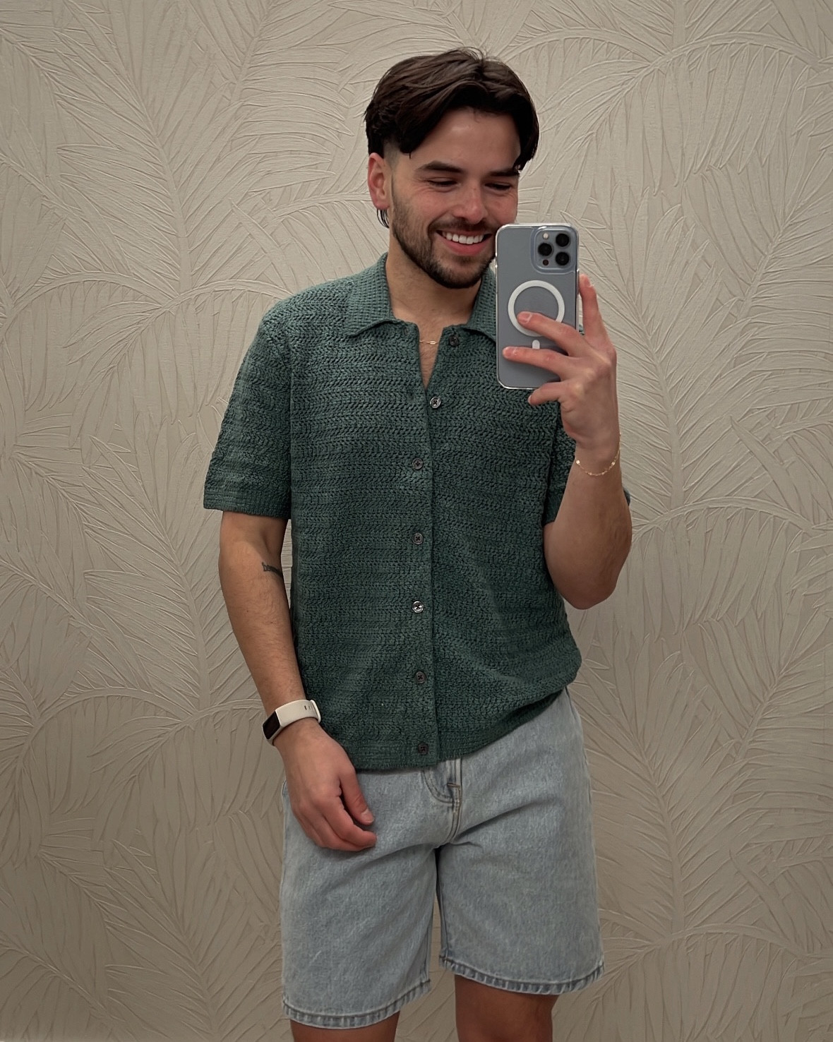 Crochet-Style Border Stripe Button-Through Sweater Polo outfit ideas | SWIPE | on sale currently for #LTKSPRINGSALE | copy code | men’s outfit ideas | spring outfit ideas | resort wear | vacation outfit | beach family photos 

#LTKSpringSale #LTKMens #LTKWatchNow