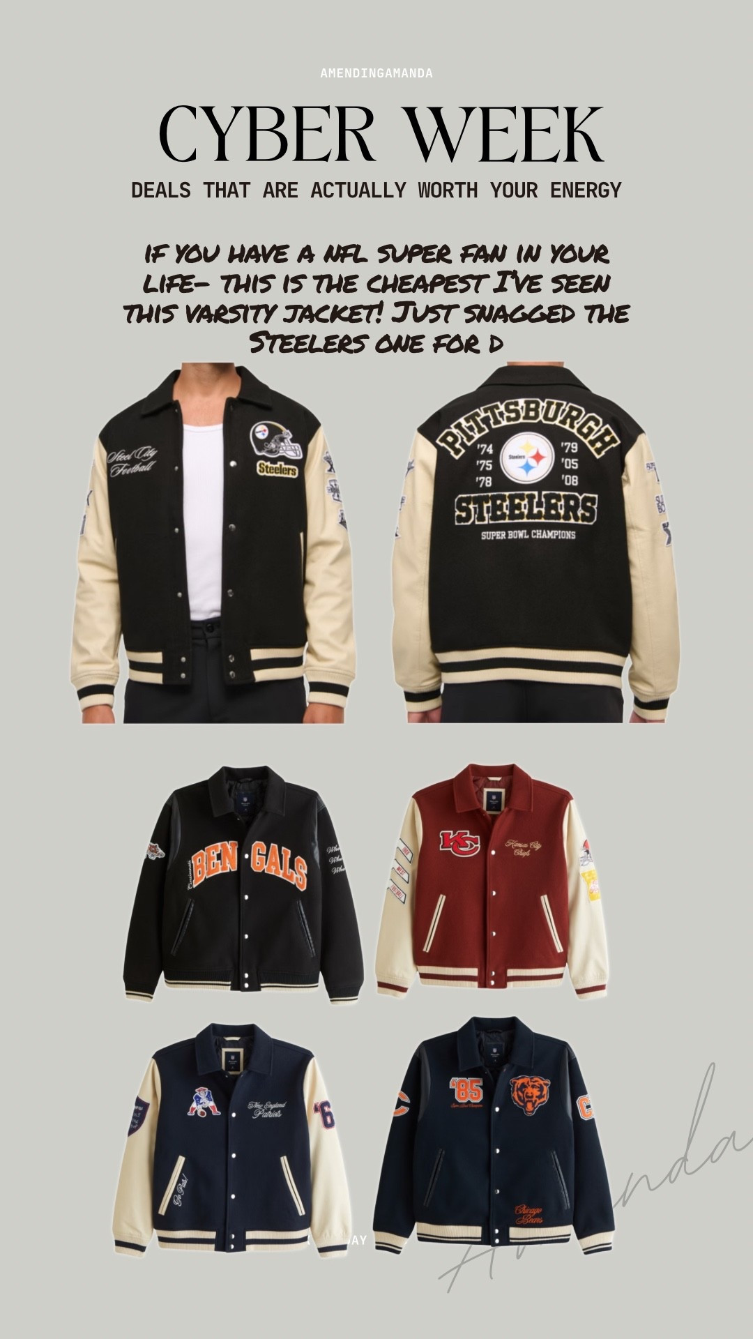 Use code CYBERAF through tomorrow (12/1)! 

Varsity jacket, men’s jacket, gifts for him, gift guide, cyber week, sale, deal, holiday 

#LTKMens #LTKGiftGuide #LTKCyberWeek