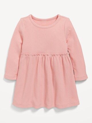 Rib-Knit Long-Sleeve Jersey Dress for Baby | Old Navy (US)
