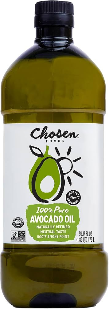 Chosen Foods 100% Pure Avocado Oil, Keto and Paleo Diet Friendly, Kosher Oil for Baking, High-Hea... | Amazon (US)