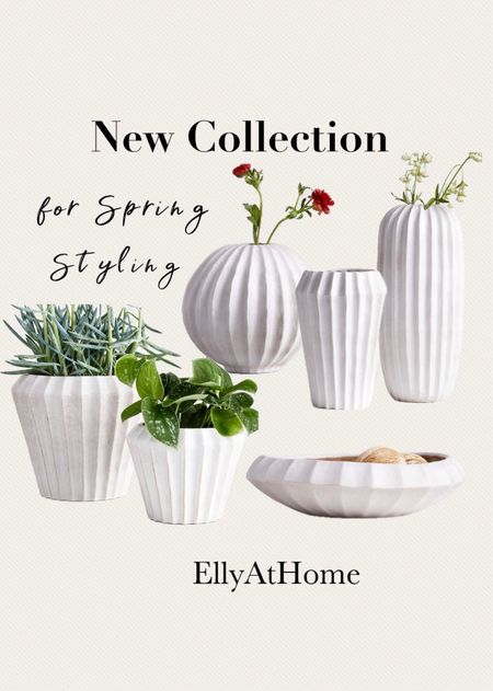 New Warren collection at Crate and Barrel for spring styling. Modern look vases, planters and bowl. Use for fresh flowers or faux flower arrangements. Home decor accessories. 

#LTKhome #LTKfindsunder50