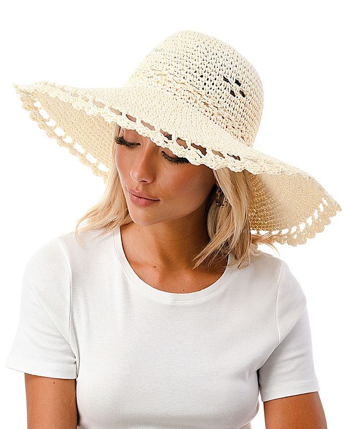 Marcus Adler Women's Straw Sun Hat & Reviews - Hats, Gloves & Scarves - Handbags & Accessories - ... | Macys (US)