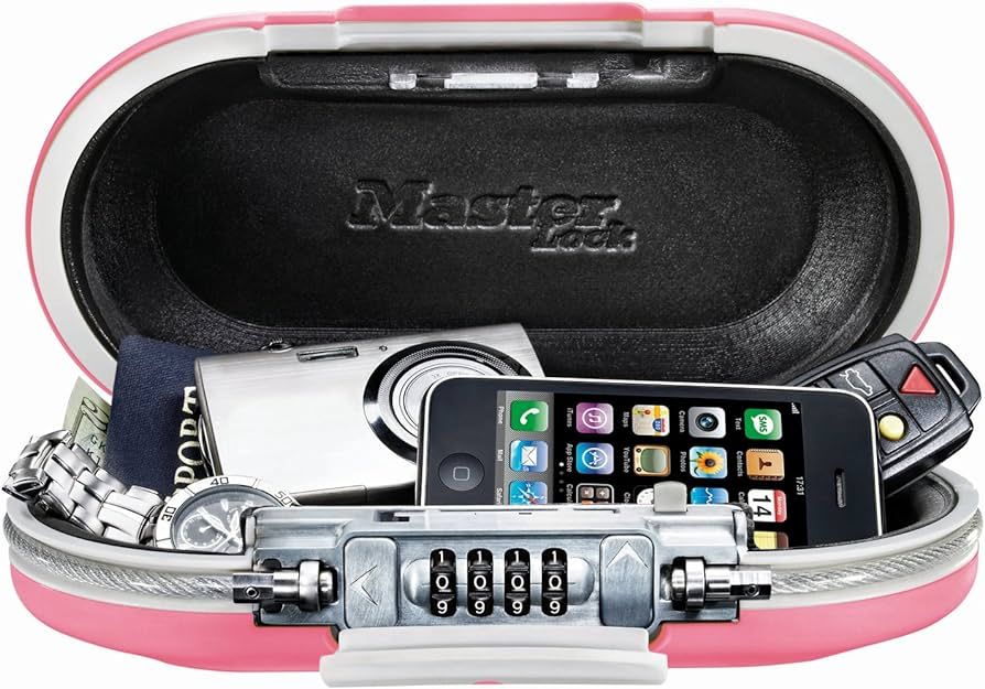 Master Lock Personal Safe, Set Your Own Combination Portable SafeSpace®, 9-17/32 in. Wide, Pink,... | Amazon (US)