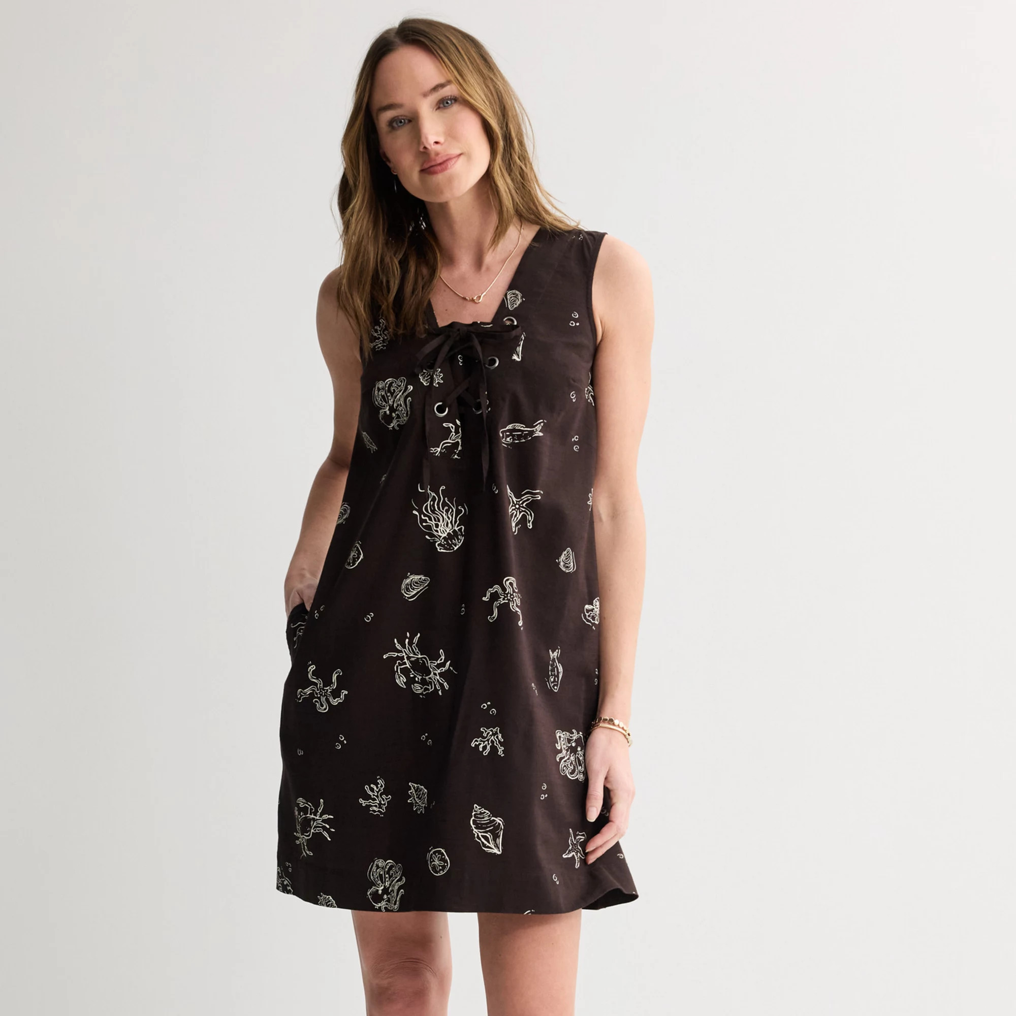 Women's Sonoma Goods For Life\u00ae Lace Up Shift Dress | Kohl's