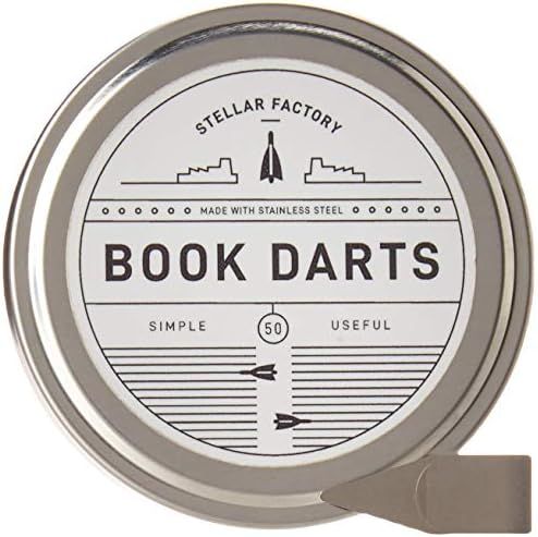 Book Darts: Thin Stainless Steel Mini Bookmarks - 50 Count | Amazon (US)