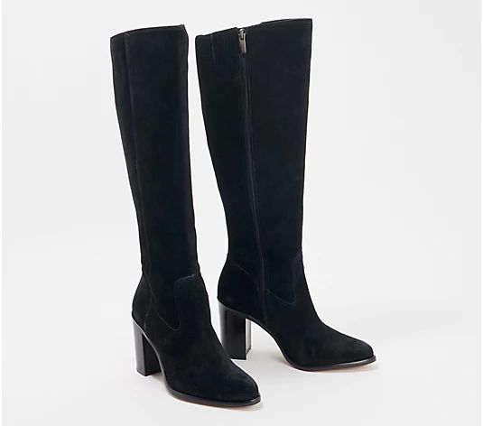 Vince Camuto x Fashion Jackson Tall Shaft Leather Boots - Pearlanie - QVC.com | QVC