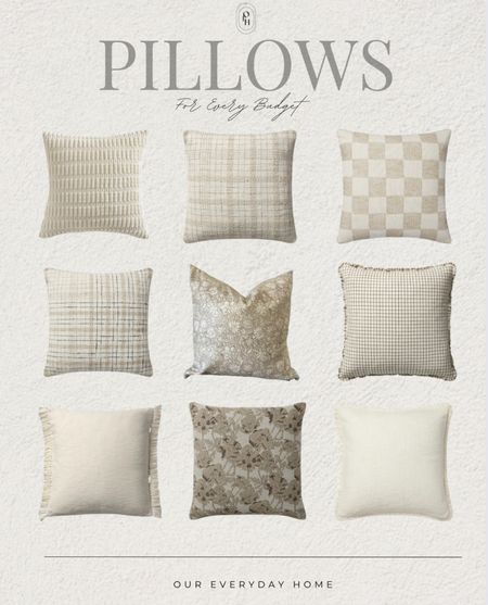 Neutral throw pillows for all budgets! 

Home decor / living room inspiration / our everyday home / bedroom inspiration / amazon home 

#LTKFindsUnder50 #LTKSaleAlert #LTKHome
