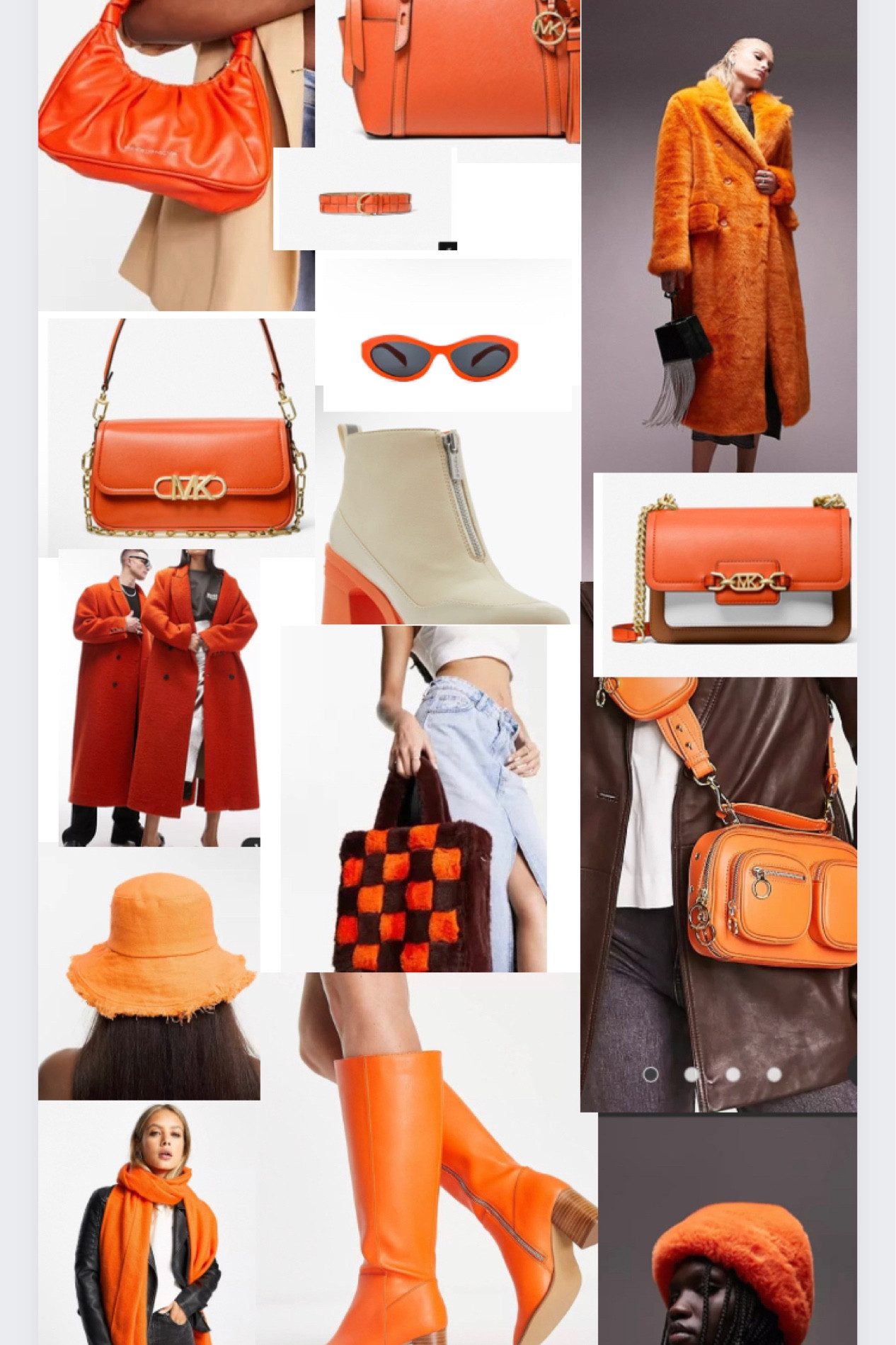 Orange fall accessories/ orange bags/ orange sunglasses/orange boots/orange scarves/orange hats:beanies 

#LTKitbag #LTKSeasonal #LTKstyletip