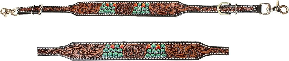 Challenger Western Tack Cactus Tooled Leather Wither Breast Collar Strap 105HR13 | Amazon (US)