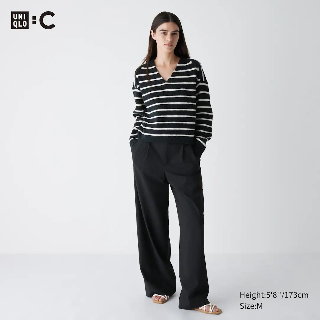 Pantalon Large Plissé | Uniqlo FR