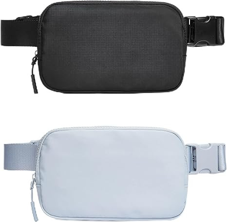 Telena Black Belt Bag & Grey Blue Belt Bag | Amazon (US)