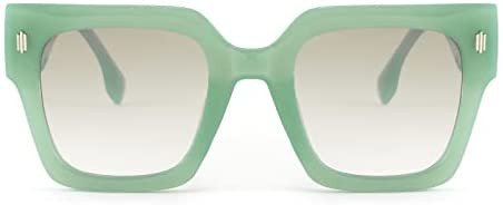 YuJian Retro Square Sunglasses for Women Men UV400 Protection Trendy Vintage Oversized Sun Glasse... | Amazon (US)