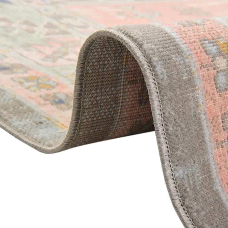 Pointe Oriental Area Rug in Powder Pink | Wayfair North America