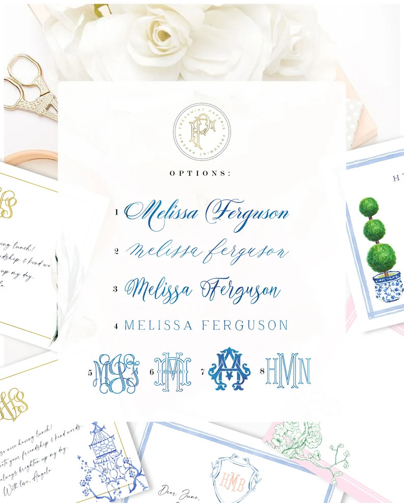 Personalized Stationery - Monogram Note Cards - Monogram Stationery Note Cards - Stationery Suite... | Etsy (US)