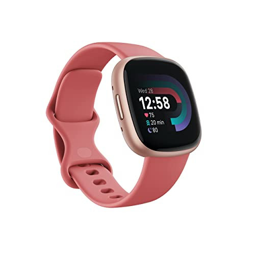 Fitbit Versa 4 Fitness Smartwatch with Daily Readiness, GPS, 24/7 Heart Rate, 40+ Exercise Modes, Sleep Tracking and more, Pink Sand/Copper Rose, One Size (S & L Bands Included) | Amazon (US)