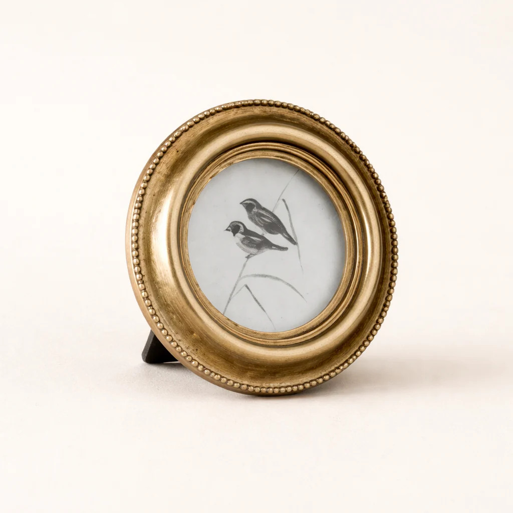 Round Resin Beaded Photo Frame | By Luxe B Co. | luxe bCO