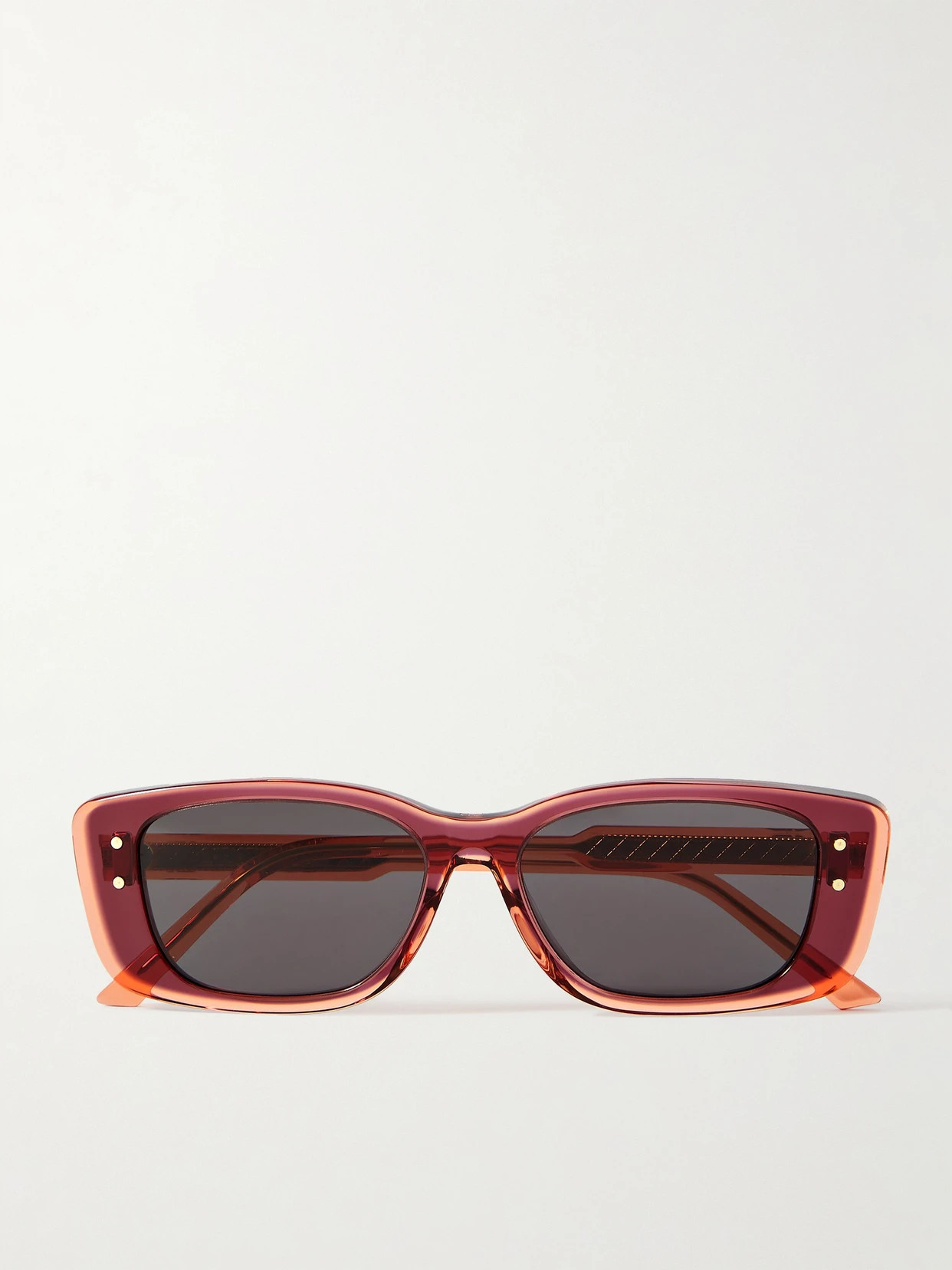 DIOR Eyewear - Diorhighlight S21 Rectangular-frame Acetate Sunglasses - Burgundy | NET-A-PORTER (US)
