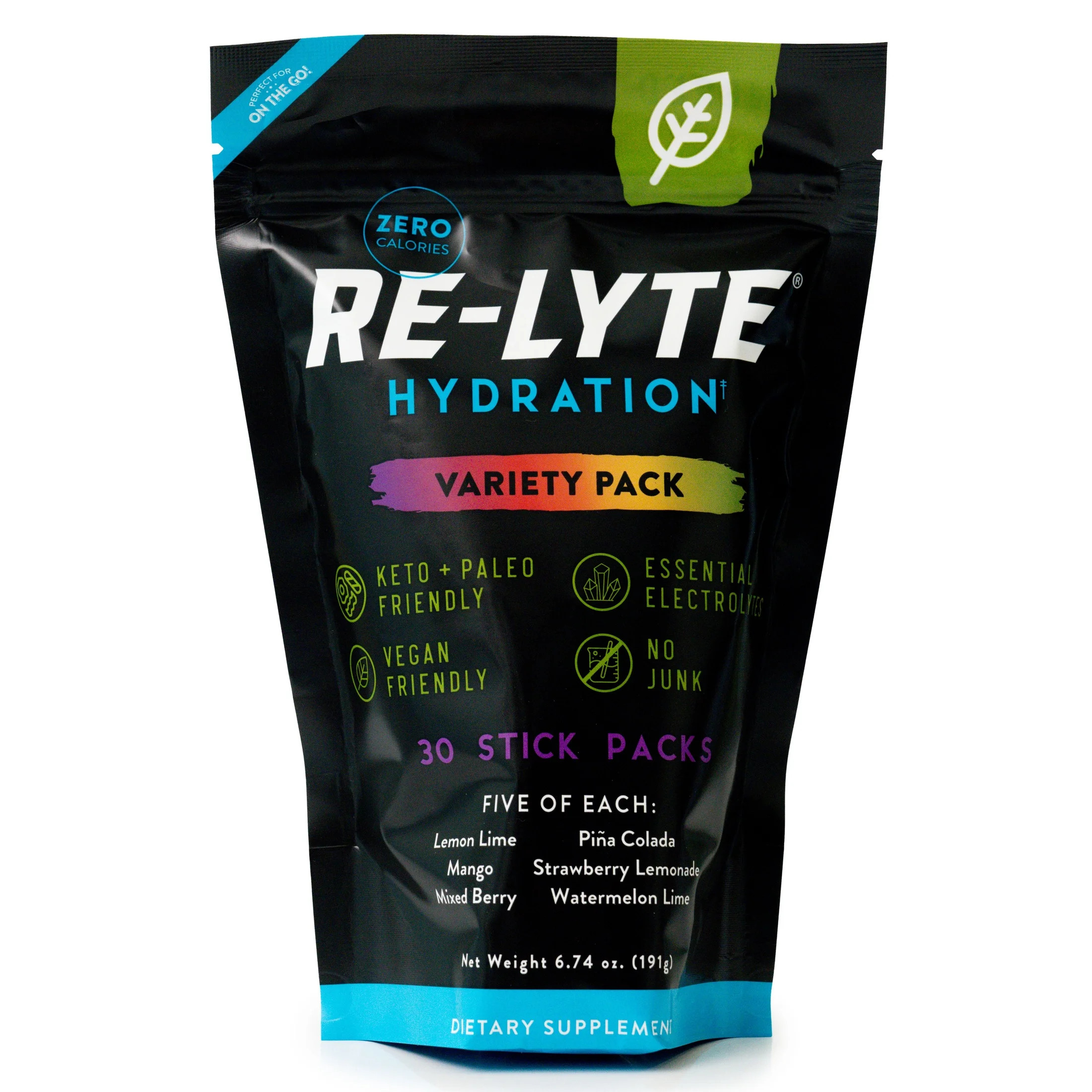 Redmond Re-Lyte® Hydration Drink Mix (Variety) 30 Stick Packs | Walmart (US)