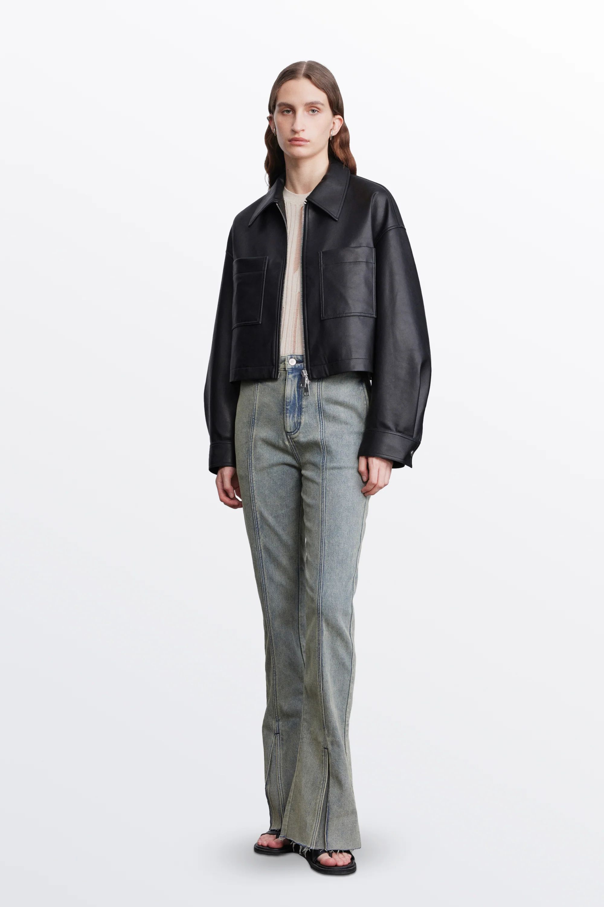 Coddenham Short Jacket in Faux Leather | Fabrique