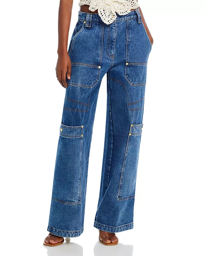 Wynn High Rise Wide Leg Jeans in Indigo | Bloomingdale's (US)