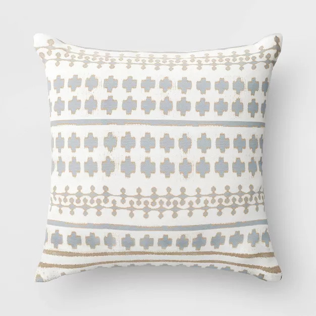 Outdoor Throw Pillow Natural/White - Threshold™ | Target