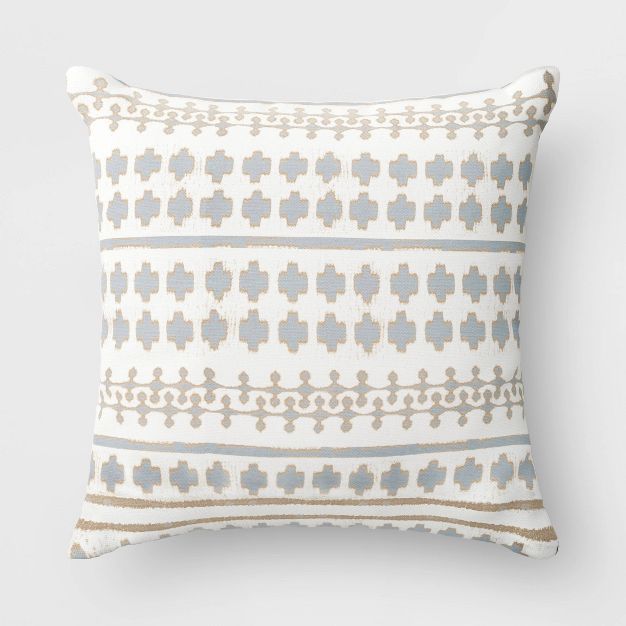 Outdoor Throw Pillow Natural/White - Threshold™ | Target