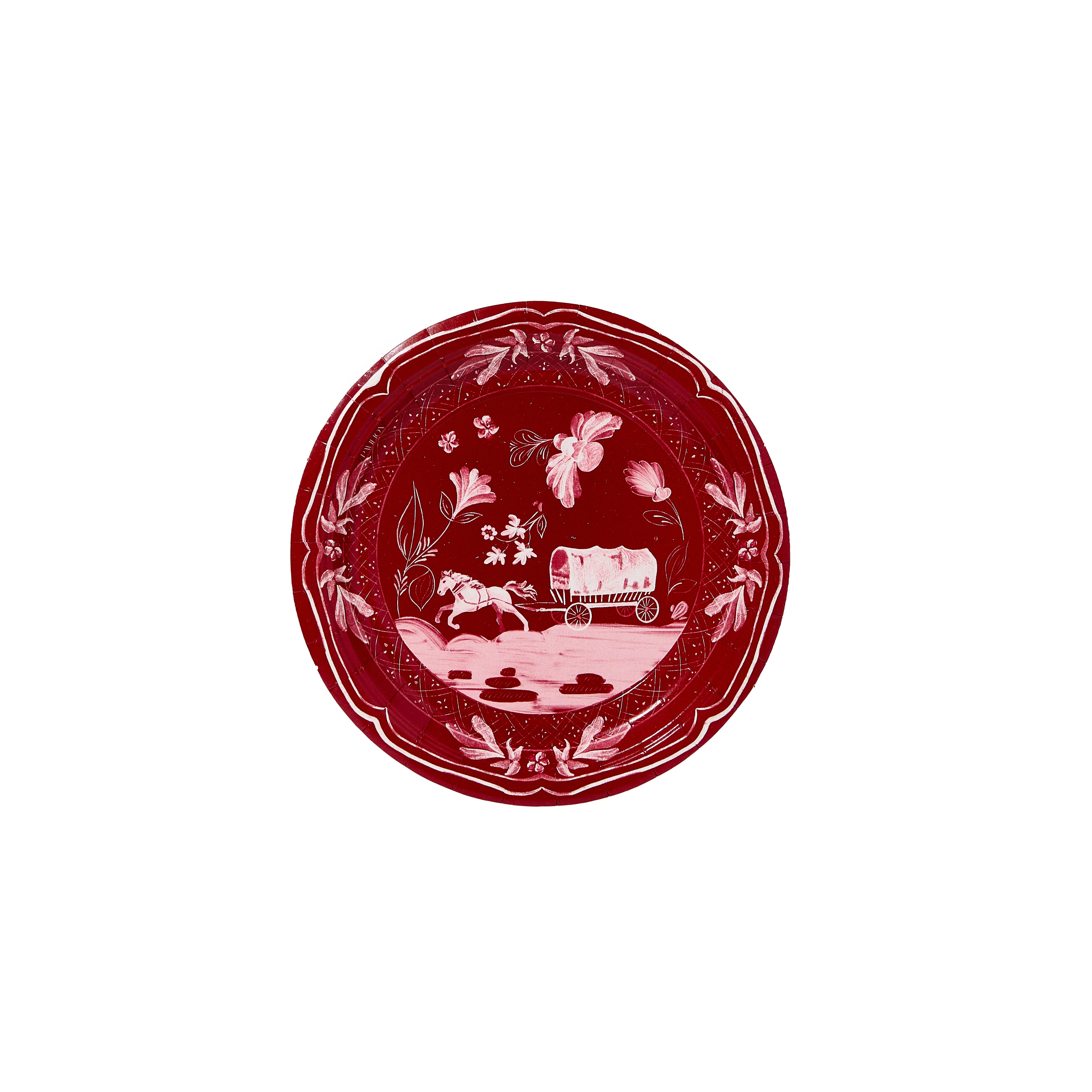 Jardin's Norman Wagon Wheel Mini Hors d'oeuvre Collegiate Paper Plates - 50 pack | Pavilion Paper